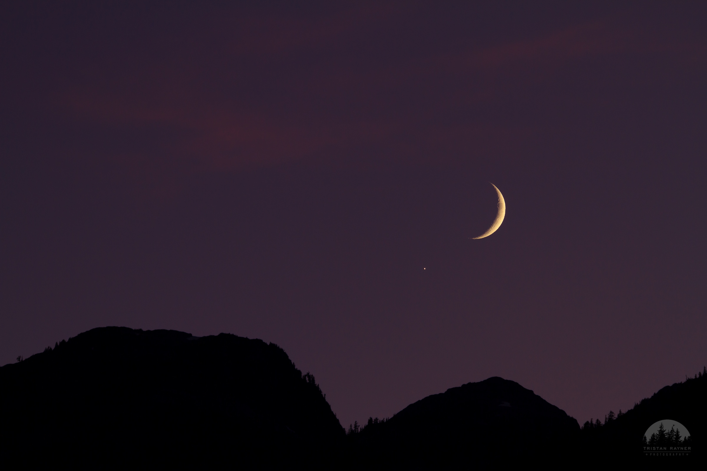 Crescent Moon &amp; Mercury--2